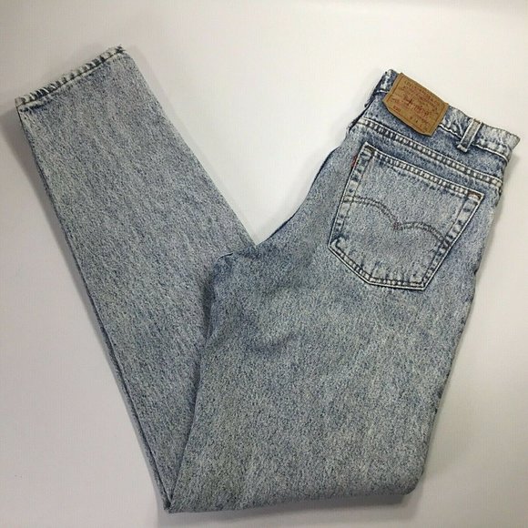 Vintage Levis 550~Acid Wash~Tall~Tapered Leg~USA~ - Picture 5 of 10